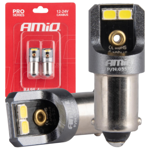 Автомобильная лампа Amio Canbus PRO светодиодная / T4W / BA9S / 3 Вт /  photo 1 Автомобильная лампа Amio Canbus PRO светодиодная / T4W / BA9S / 3 Вт /  photo 1