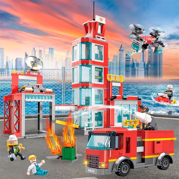 Конструктор ChiToys Пожарная бригада Пожарные/ Красный photo 3