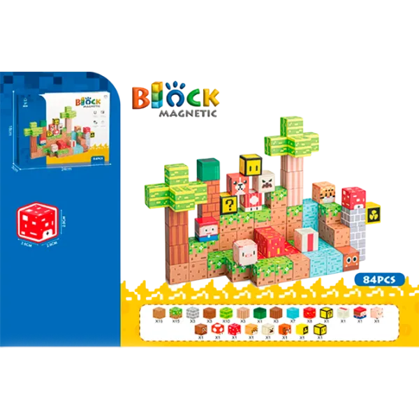 Constructor ChiToys Magnetic Blocks Clasic/ Multicolor photo 1