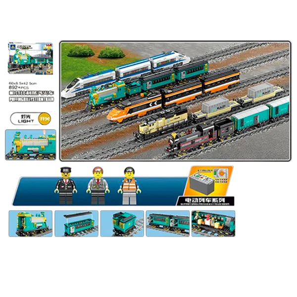 Constructor ChiToys Locomotivă Tren/ Gray photo 1