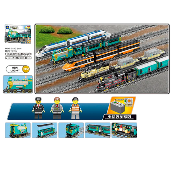 Constructor ChiToys Locomotivă Tren/ Gray photo 1