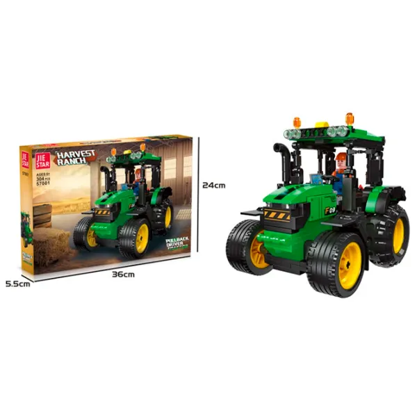 Constructor Richi Tichi Pullback Driver Tractor Tractor/ Green photo 2