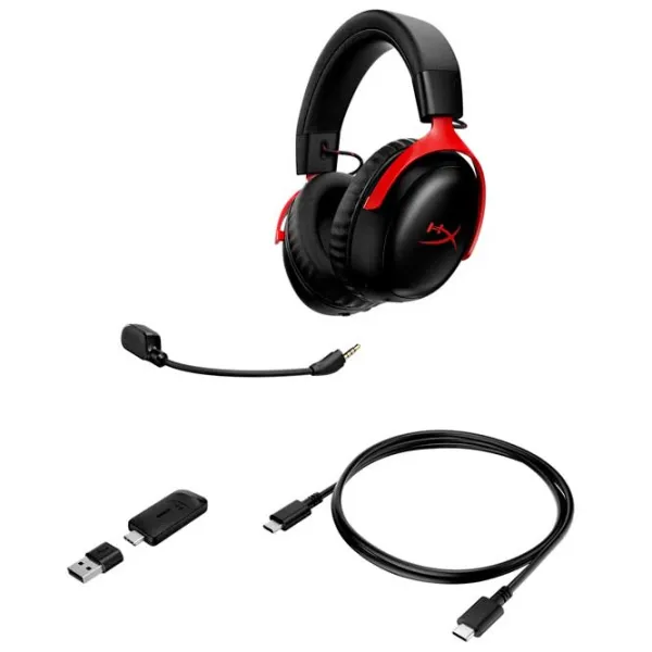 Căști HyperX Cloud III S Red Black Fără fir/ Gaming photo 8