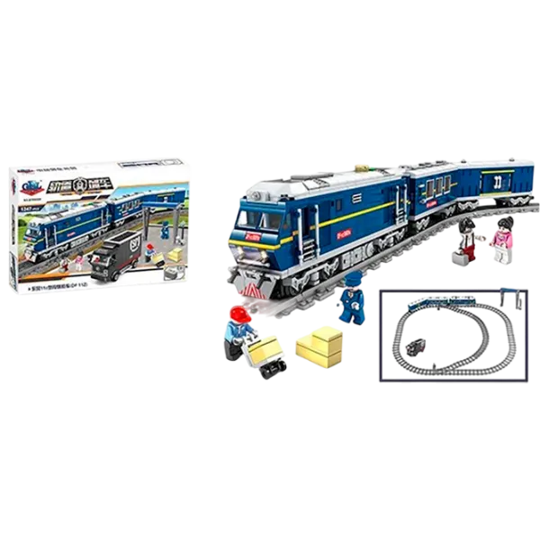 Constructor ChiToys Locomotivă Tren/ Blue photo 1