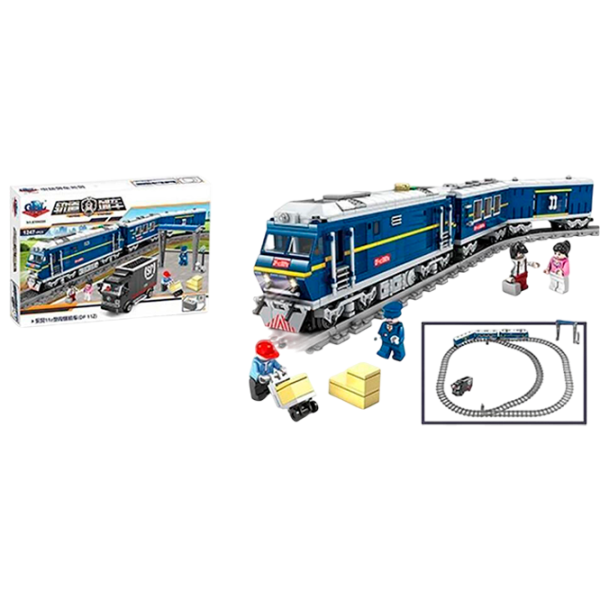 Constructor ChiToys Locomotivă Tren/ Blue photo 1