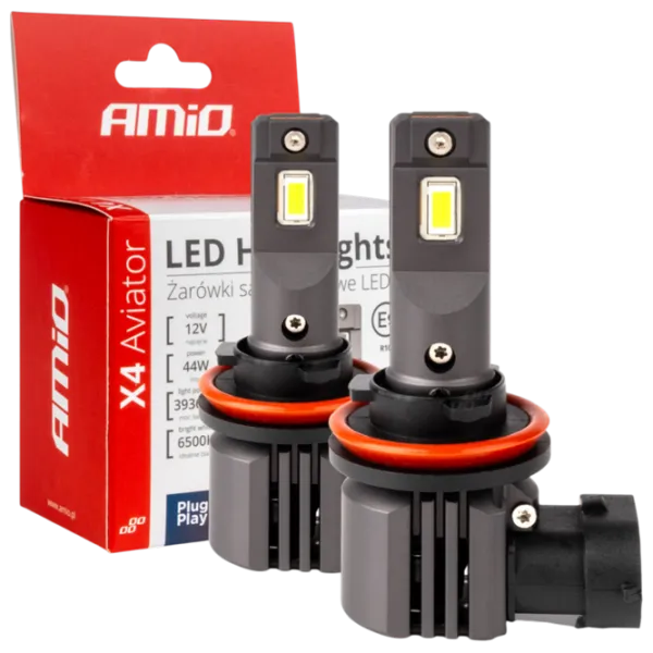 Lampă auto Amio X4 Aviator LED / H9 / / 44 W /  photo 1 Lampă auto Amio X4 Aviator LED / H9 / / 44 W /  photo 1