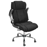 Fotoliu de birou DecoPrim BX-3702 Placaj / Black Silver photo 2