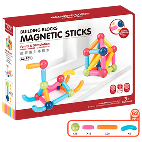 Конструктор ChiToys Magnetic Sticks Классический/ Разноцветный photo 1