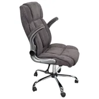 Fotoliu de birou DecoPrim BX-3702 Placaj / Brown Gray Silver photo 2