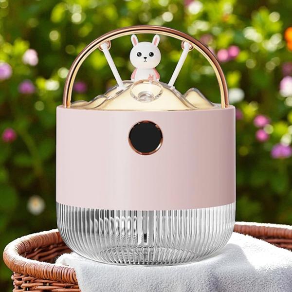 Umidificator de aer Cute Pet D15 - Rabbit Cu aburi/ Pink photo 4