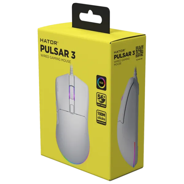 Mouse Hator Pulsar 3  USB / White photo 2
