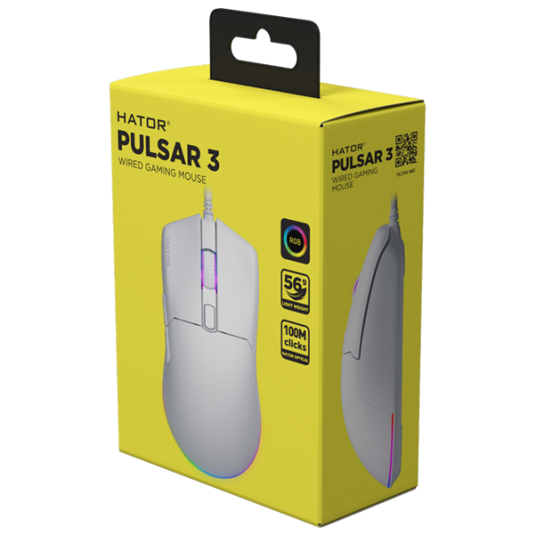 Mouse Hator Pulsar 3  USB / White photo 2