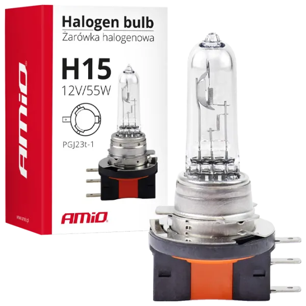 Lampă auto Amio 01490 Halogen / H15 / PGJ23t-1 / 55 W /  photo 1 Lampă auto Amio 01490 Halogen / H15 / PGJ23t-1 / 55 W /  photo 1