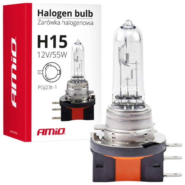 Lampă auto Amio 01490 Halogen / H15 / PGJ23t-1 / 55 W /  photo 1 Lampă auto Amio 01490 Halogen / H15 / PGJ23t-1 / 55 W /  photo 1