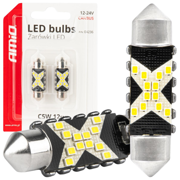 Lampă auto Amio Canbus Festoon LED / C5W / / 5 W /  photo 1 Lampă auto Amio Canbus Festoon LED / C5W / / 5 W /  photo 1