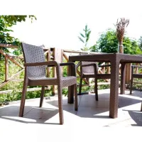 Садовый стол Hydro-S Rattan Прямоугольный / Brown Коричневый photo 3