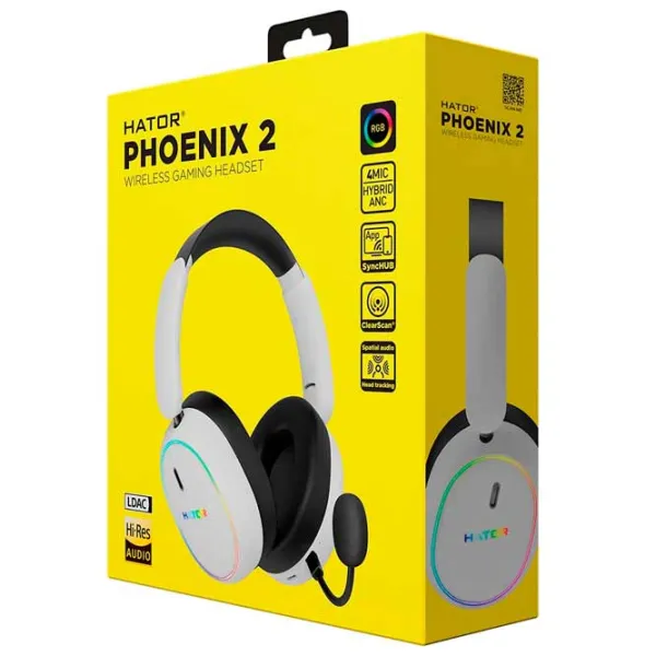Căști Hator Phoenix 2 Black White Fără fir/ Gaming photo 8