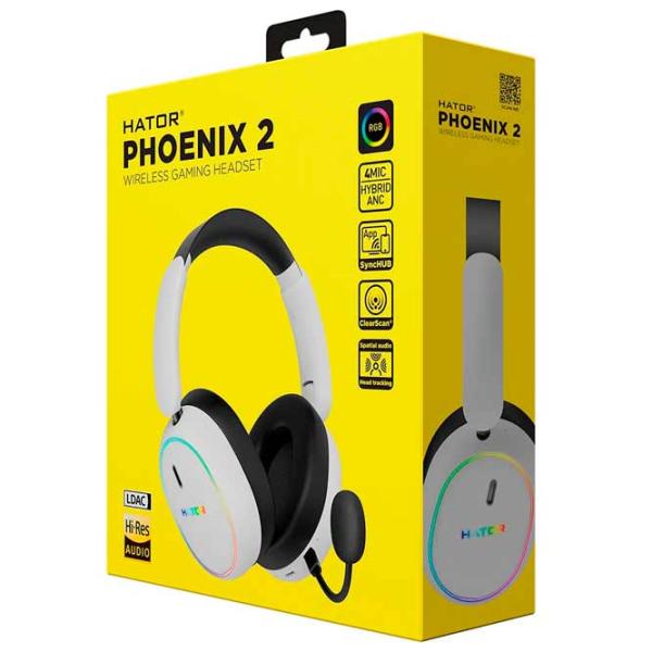 Căști Hator Phoenix 2 Black White Fără fir/ Gaming photo 8