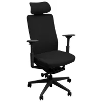 Fotoliu de birou DecoPrim Nelson Placaj / Black 