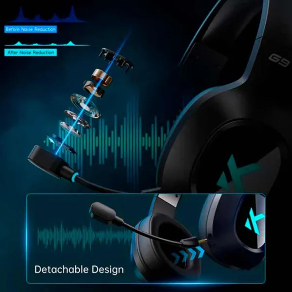 Căști Mchose G9 Blue Black Fără fir/ Gaming photo 6 Căști Mchose G9 Blue Black Fără fir/ Gaming photo 6