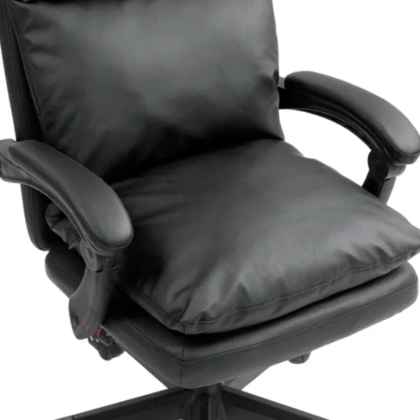 Fotoliu de birou Hola Prestige ECO Piele/ Black  photo 9