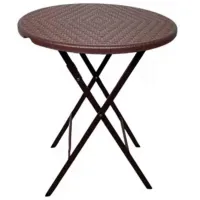 Садовый стол Hydro-S Ratan Круглый / Черный Коричневый