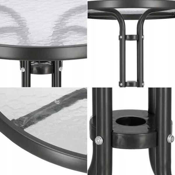 Masă de grădină Hydro-S NEO-2262 Rotund / Gray Black photo 5