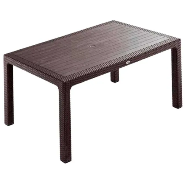 Masă de grădină Hydro-S Rattan Dreptunghiular / Brown Brown photo 1