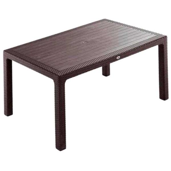 Masă de grădină Hydro-S Rattan Dreptunghiular / Brown Brown photo 1