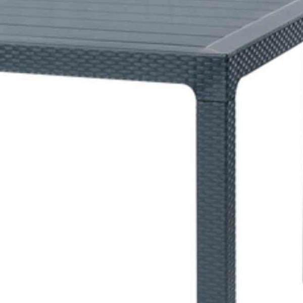 Masă de grădină Hydro-S Rattan Dreptunghiular / Antracit Antracite photo 4