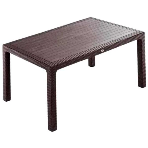 Masă de grădină Hydro-S Rattan Dreptunghiular / Brown Brown photo 1