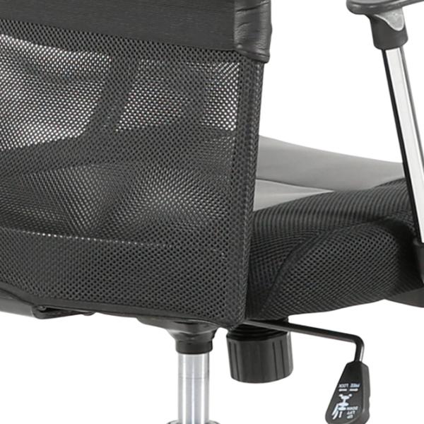 Fotoliu de birou Hola Maestro Textil/ Black Silver photo 7