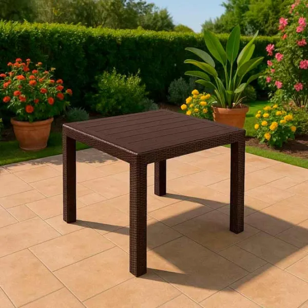 Садовый стол Hydro-S Rattan Квадратный / Brown Коричневый photo 2