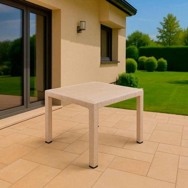 Садовый стол Hydro-S Rattan Квадратный / Beige Бежевый photo 2
