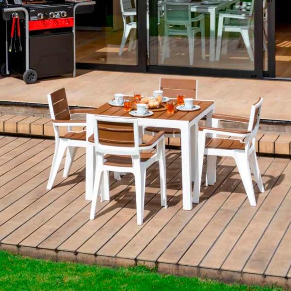 Садовый стол Hydro-S Madeira Квадратный / White Карамельный photo 7
