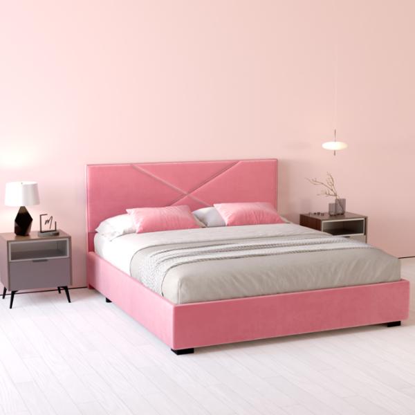 Кровать My-Style my-Lana 200 x 200 см / Фанера / Розовый photo 5