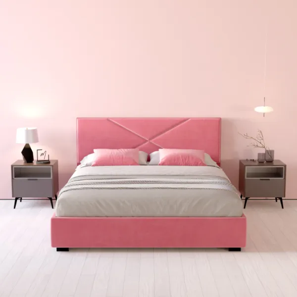 Кровать My-Style my-Lana 200 x 200 см / Фанера / Розовый photo 6