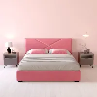 Кровать My-Style my-Lana 200 x 200 см / Фанера / Розовый photo 6