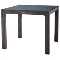 Садовый стол Hydro-S Rattan Квадратный / Maro Тёмно-бордовый