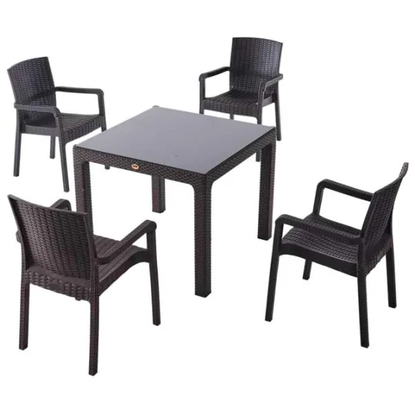 Masă de grădină Hydro-S Rattan Pătrat / Antracit Anthracite photo 1