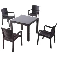 Masă de grădină Hydro-S Rattan Pătrat / Antracit Anthracite