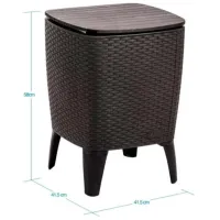 Садовый стол Hydro-S Capri Квадратный / Wenge Венге photo 5