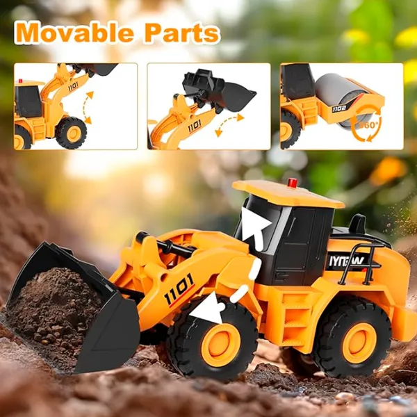 Бульдозер Wenyi Builder WY1101A  / / White Желтый photo 4