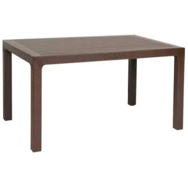 Masă de grădină Hydro-S Rattan Dreptunghiular / Brown Brown photo 1