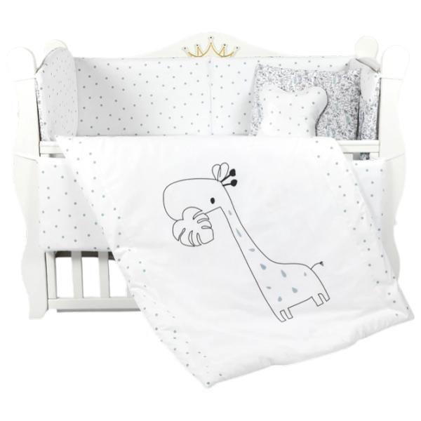 Детское постельное бельё PernaMea Lovely Giraffe (PM.100262/17) Хлопок/ Белый Серый photo 1 Детское постельное бельё PernaMea Lovely Giraffe (PM.100262/17) Хлопок/ Белый Серый photo 1