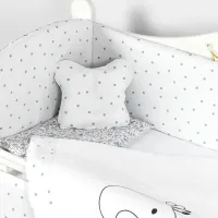 Детское постельное бельё PernaMea Lovely Giraffe (PM.100262/17) Хлопок/ Белый Серый photo 2