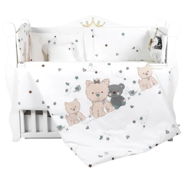 Детское постельное бельё PernaMea Lovely Puppy (PM.100262/9) Хлопок/ Белый Beige photo 1 Детское постельное бельё PernaMea Lovely Puppy (PM.100262/9) Хлопок/ Белый Beige photo 1