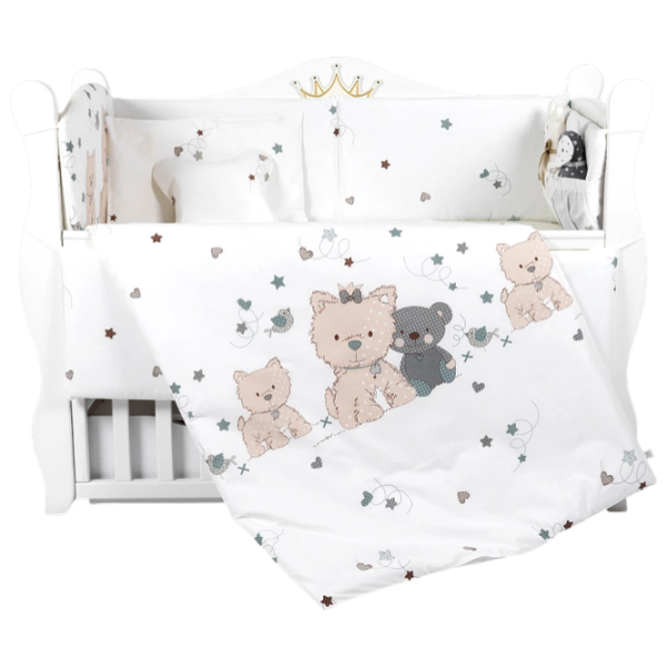 Детское постельное бельё PernaMea Lovely Puppy (PM.100262/9) Хлопок/ Белый Beige photo 1 Детское постельное бельё PernaMea Lovely Puppy (PM.100262/9) Хлопок/ Белый Beige photo 1