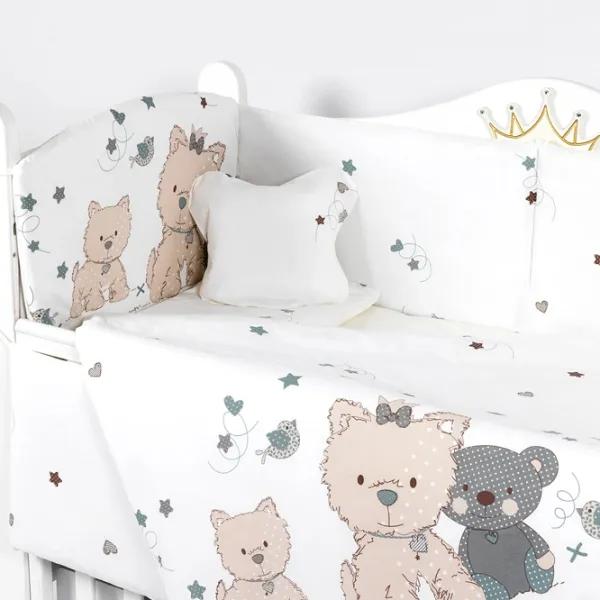 Детское постельное бельё PernaMea Lovely Puppy (PM.100262/9) Хлопок/ Белый Beige photo 2 Детское постельное бельё PernaMea Lovely Puppy (PM.100262/9) Хлопок/ Белый Beige photo 2