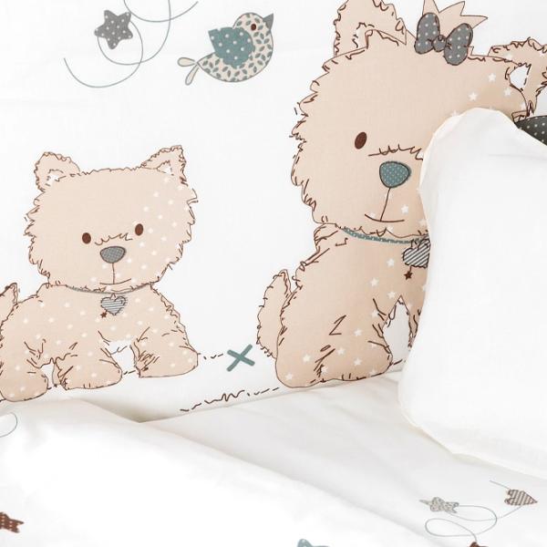 Детское постельное бельё PernaMea Lovely Puppy (PM.100262/9) Хлопок/ Белый Beige photo 5 Детское постельное бельё PernaMea Lovely Puppy (PM.100262/9) Хлопок/ Белый Beige photo 5
